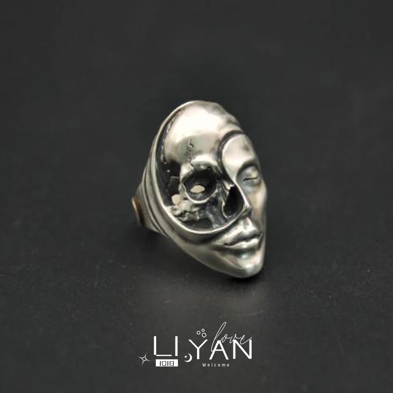 Новинка 2024 кольцо в стиле фейсбука Ювелирное Украшение готическом для мужчин и