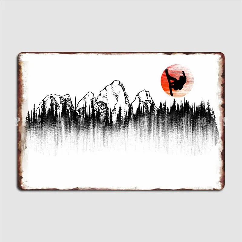 

Snowboard Poster Metal Plaque Cinema Garage Home Plates Vintage Tin Sign Poster