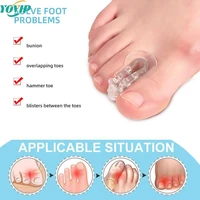 12pc big toe straightener thumb valgus protector silicone foot fingers toe separator bunion adjuster feet pads relief foot pain