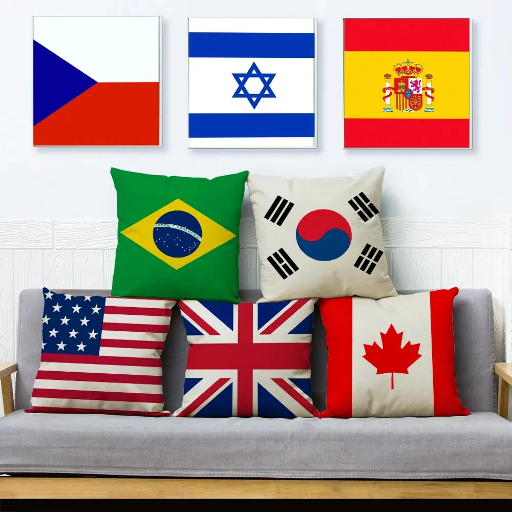 

Flag Pillow Cases Decorative Pillows Covers Cushion Cover Pillowcase Fall Decor Sofa Cushions Pillowcases 50x50 Car Decoration