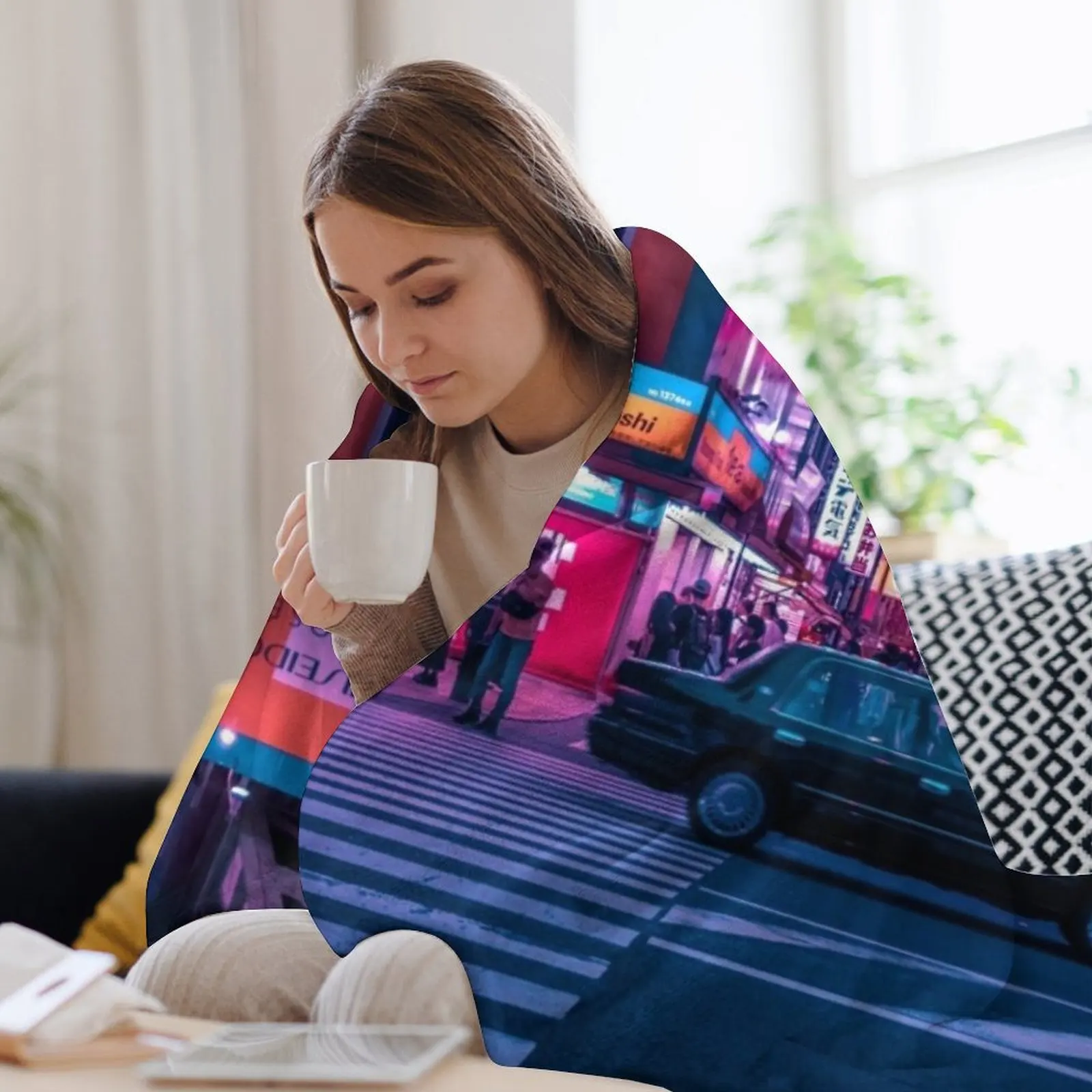 Новые вечерние прицелы Акихабара Throw Blanket Beautifuls Shaggy Blankets