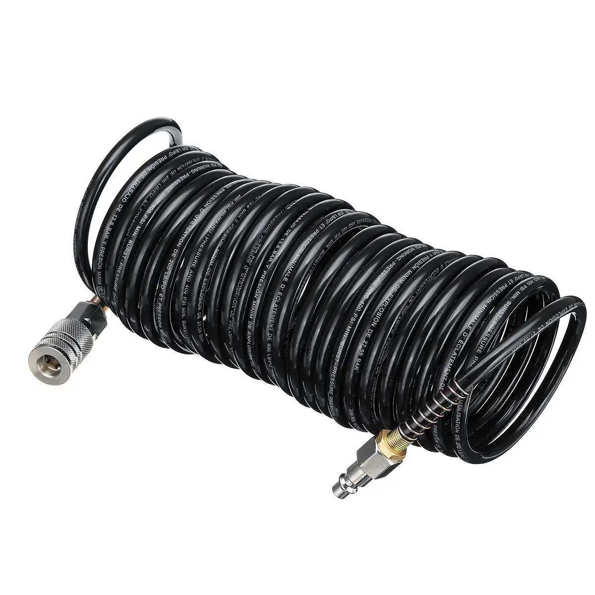 

1/4 PE Flexible Compressor Air Pneumatic Hose Durable Practical Pneumatic Easy Apply Extension Inflating Coil Adapter Coupler