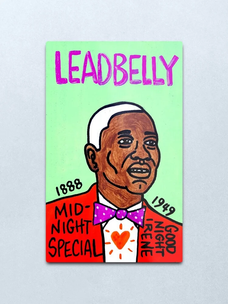 

Leadbelly Blues Folk Art Metal Print Wall Art Home Wall Decor Tin Sign