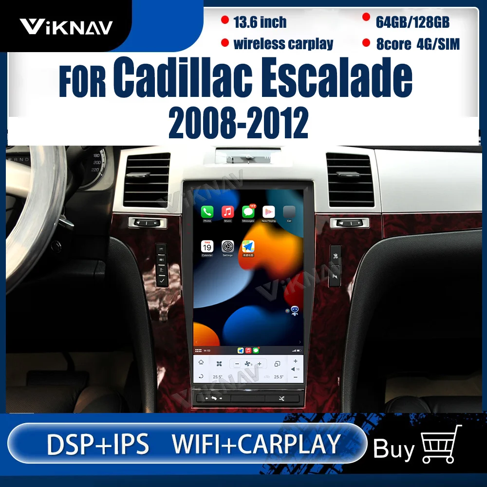 

Автомобильный радиоприемник Android11 для Cadillac Escalade 2008-2012, автомобильный мультимедийный DVD-плеер, GPS-навигация, стерео, беспроводной carplay