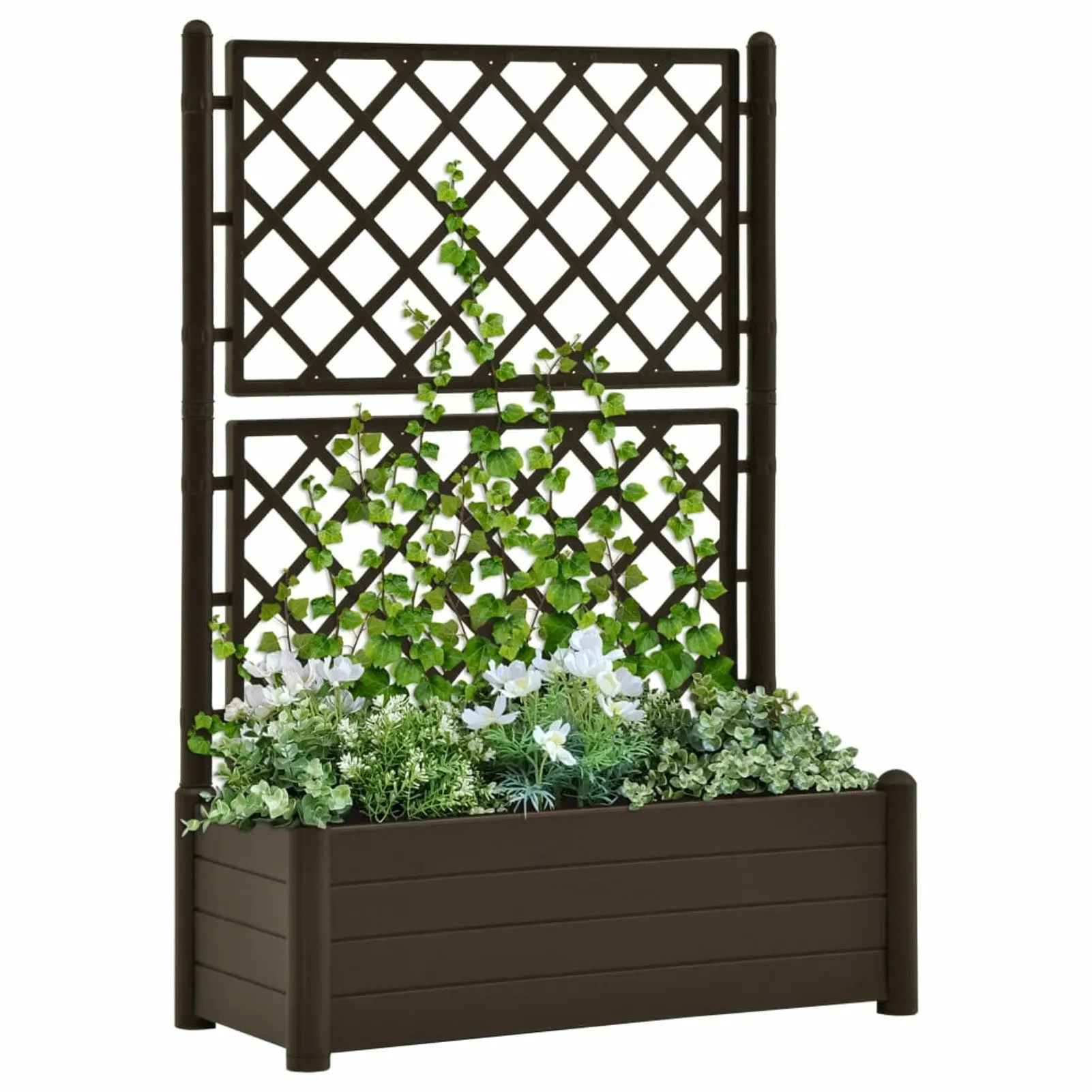 

Garden Planter with Trellis 39.4”x16.9”x55.9” PP Mocha