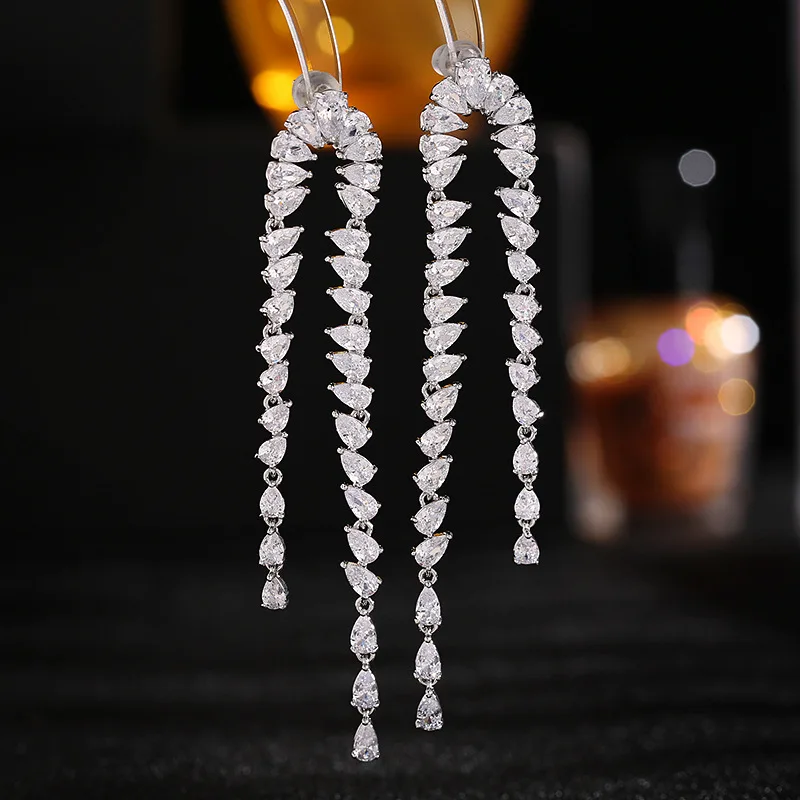 

Роскошные женские серьги из серебра S925 пробы, ювелирные изделия в виде драгоценных камней для женщин