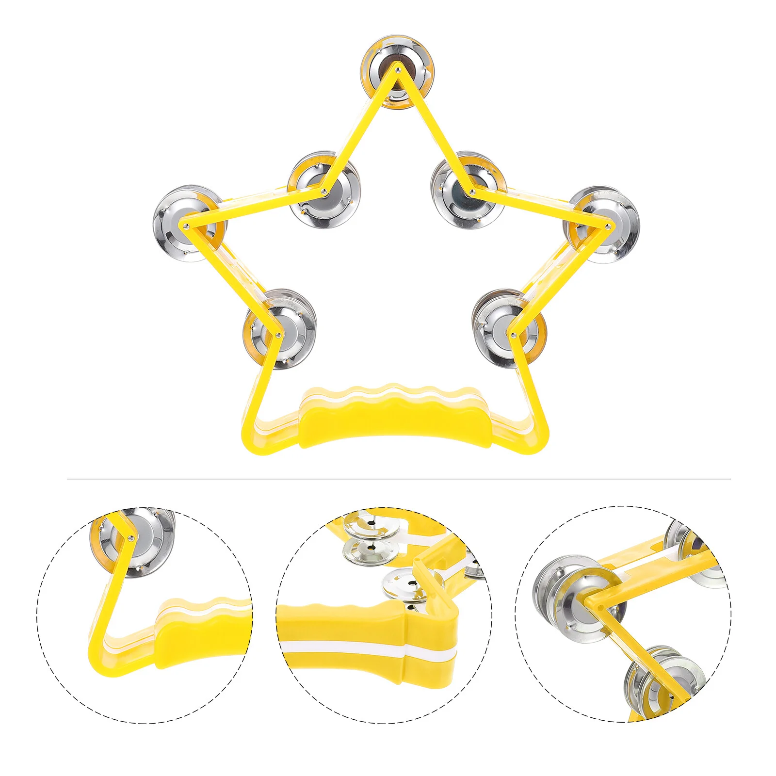 

Tangerine Handheld Musical Toy Rhythm Tambourine Jingle Bell Playthings Kid Kids