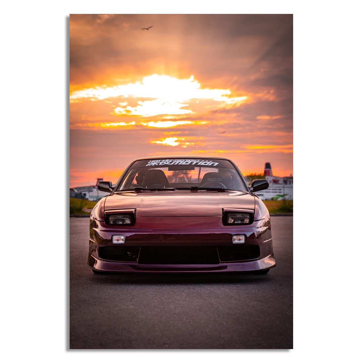 Плакаты и принты 180SX двигатель классический спортивный автомобиль Картина на