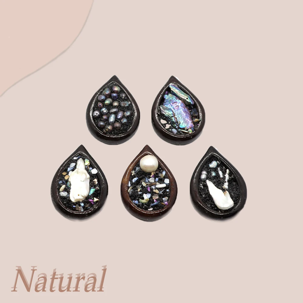 Подвеска из натуральной смолы в форме капли, Цветной жемчуг, 30x42 мм, очаровательное модное украшение «сделай сам», ожерелье, серьги, браслет, ювелирные изделия, аксессуары