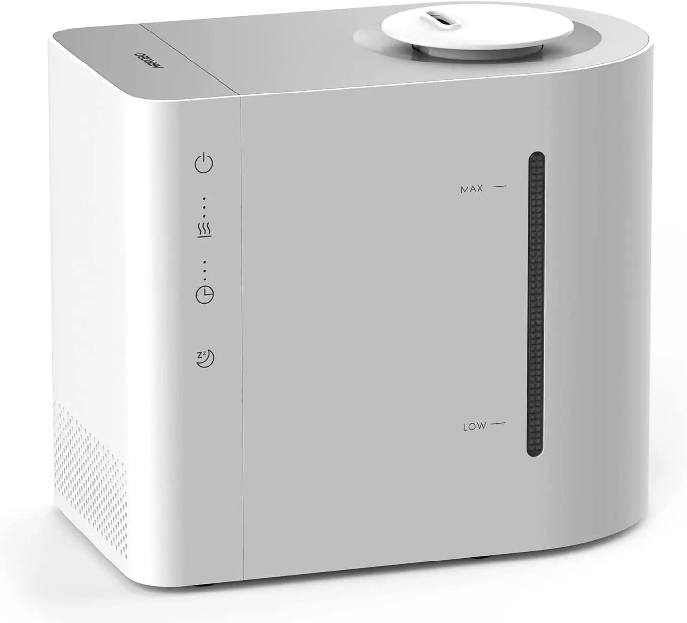 

Humidificador HU450, 4.3 L, para habitaciones grandes de 45 m², volumen de niebla, 26 dB, silencioso, 40 h, sin BPA, boquilla g