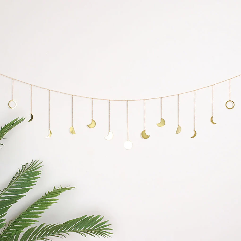 Декоративная гирлянда в стиле бохо настенное украшение с фазой Луны для дома