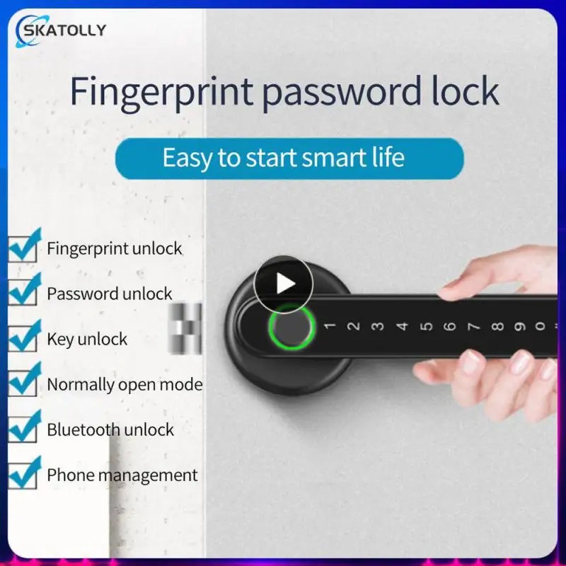 

Biometric Keypad Handle Lock Practical Multi Opening Methods Fingerprint Door Lock Password Lever Door Lock Smart Lock Portable