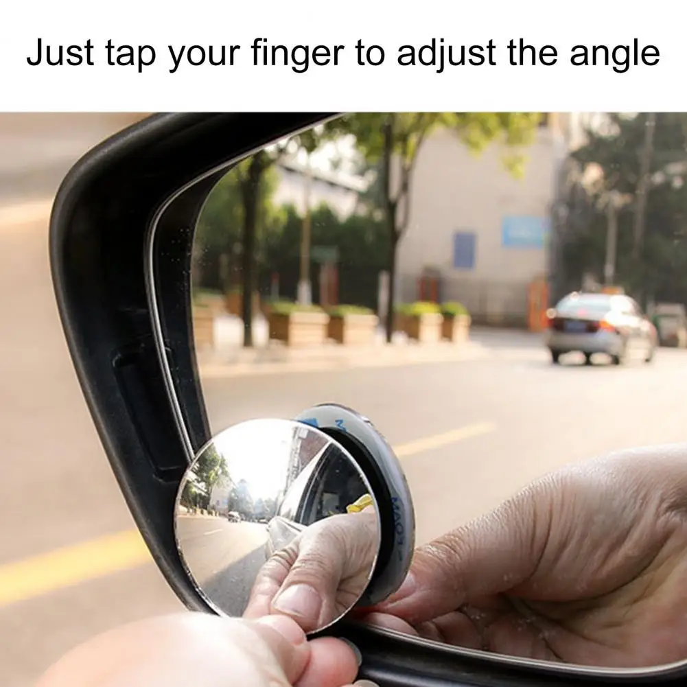 

2Pcs Rearview Convex Mirror Clear 360 Degree Rotation Wide Angle Car Rimless Convex Parking Mirror Driving Safety for Reversing