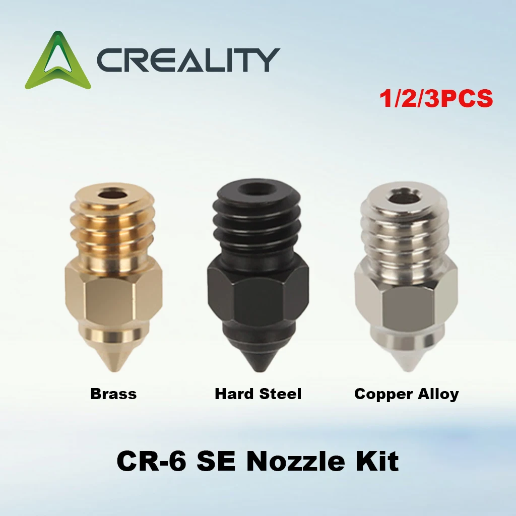Фото Сопла CREALITY MK8 для сопла CR 6 SE CR5 Pro/Ender 3 S1 pro/CR10 V2/Ender5 Сопло 0,2/0,4/0,6/0,8 мм, латунь, медь, твердый №1