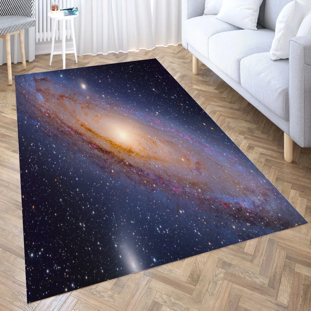 

Andromeda Galaxy Carpet for Living Room Rug Children Bed Room Floor Carpets Window Bedside Home Decor Rugs Mat