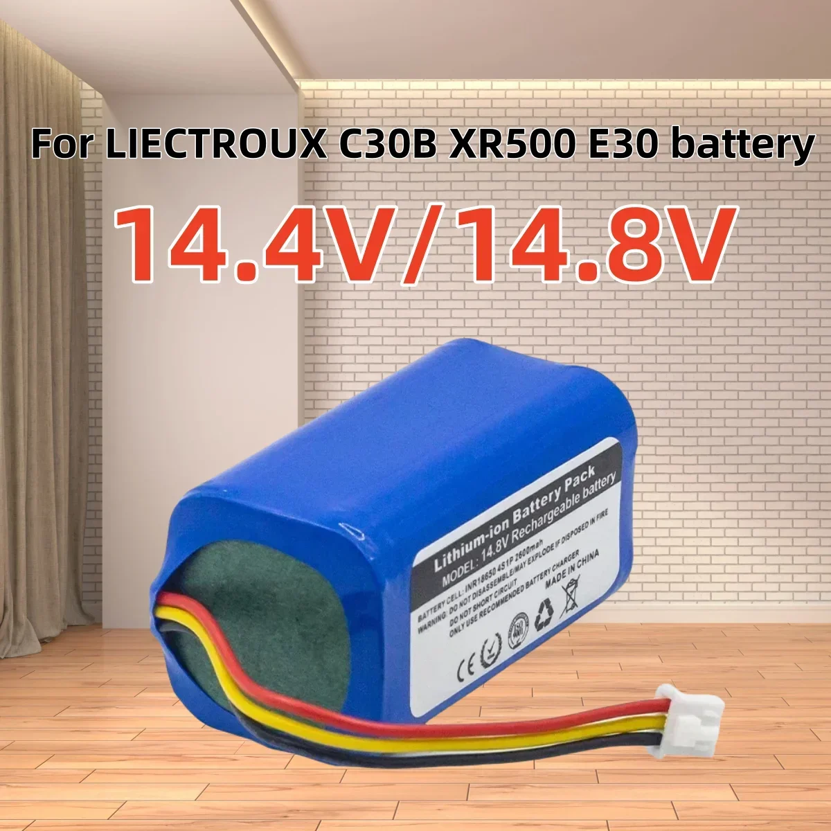 18650 14 8 В 2600/3200/3500 мАч литий-ионный аккумулятор для робота-пылесоса LIECTROUX C30B XR500 E30 4