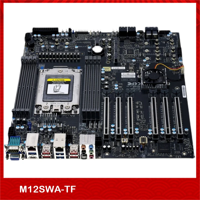 Server Motherboard For Supermicro M12SWA-TF IPMI WRX80 6*PCIE M.2X4 VROC U.2 E-ATX Fully Tested Good Quality