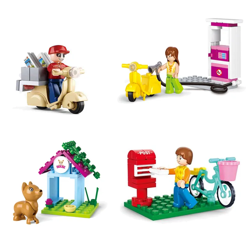 

30 шт., Детский конструктор «скейтборд»