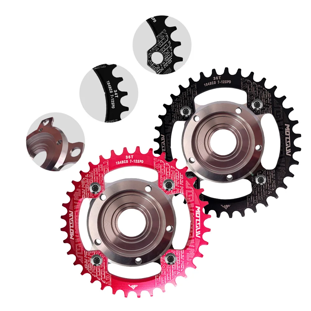 

Electric Bicycle Components Tongsheng Chainring Kits Chainwheel 104BCD Disc Holder Stand Spider Adapter Set