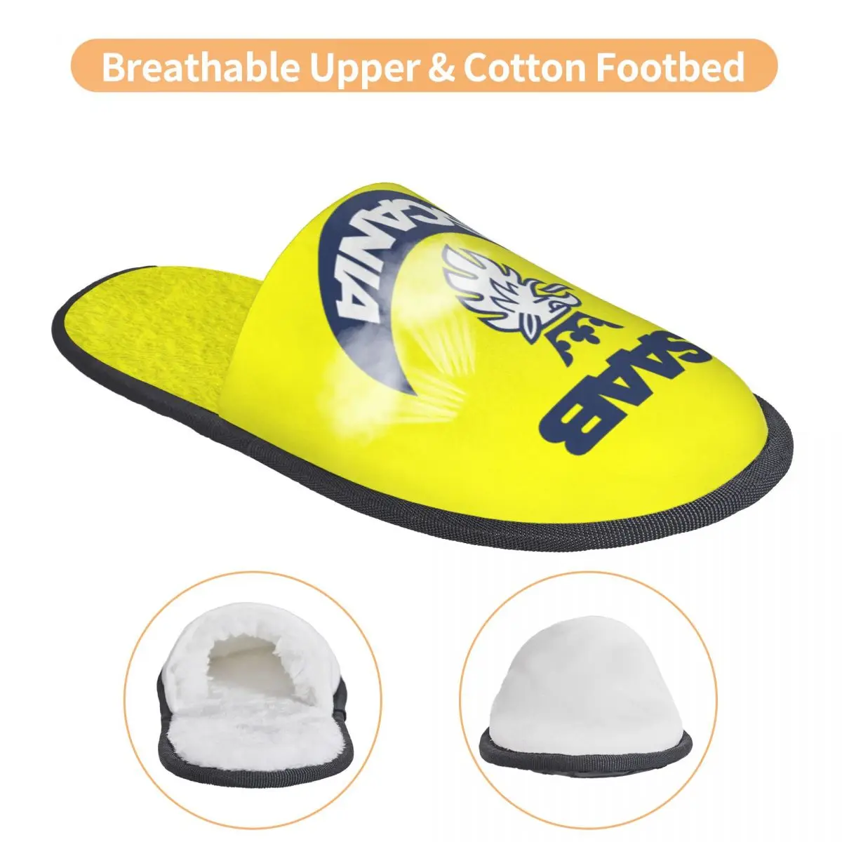 Шведские автомобильные домашние тапочки Saabs Scanias на заказ женские мягкие без