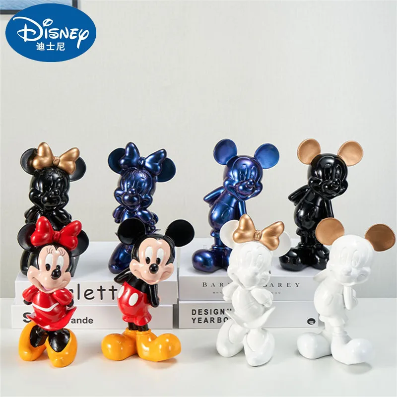 

Disney Mickey Mouse Anime Figure Minnie Mouse Figurines Collectible Resin Model Statue Dolls Children Toy Gift Fashion Car Decor