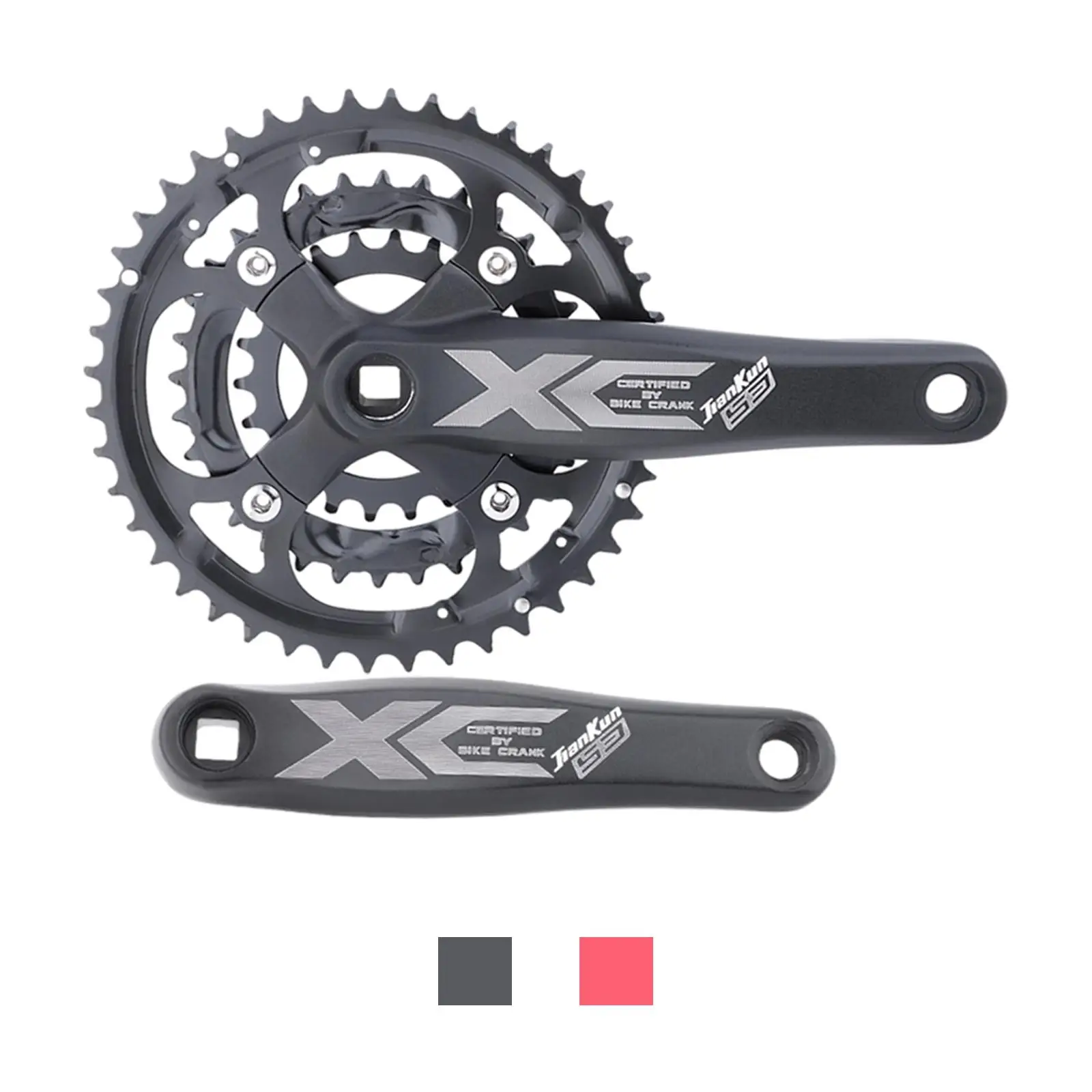 8 9   Crank set  Removable Square Taper Crank 22 24 27 32 44T Fixed Single  Arm Crank for Gearwheel Bike