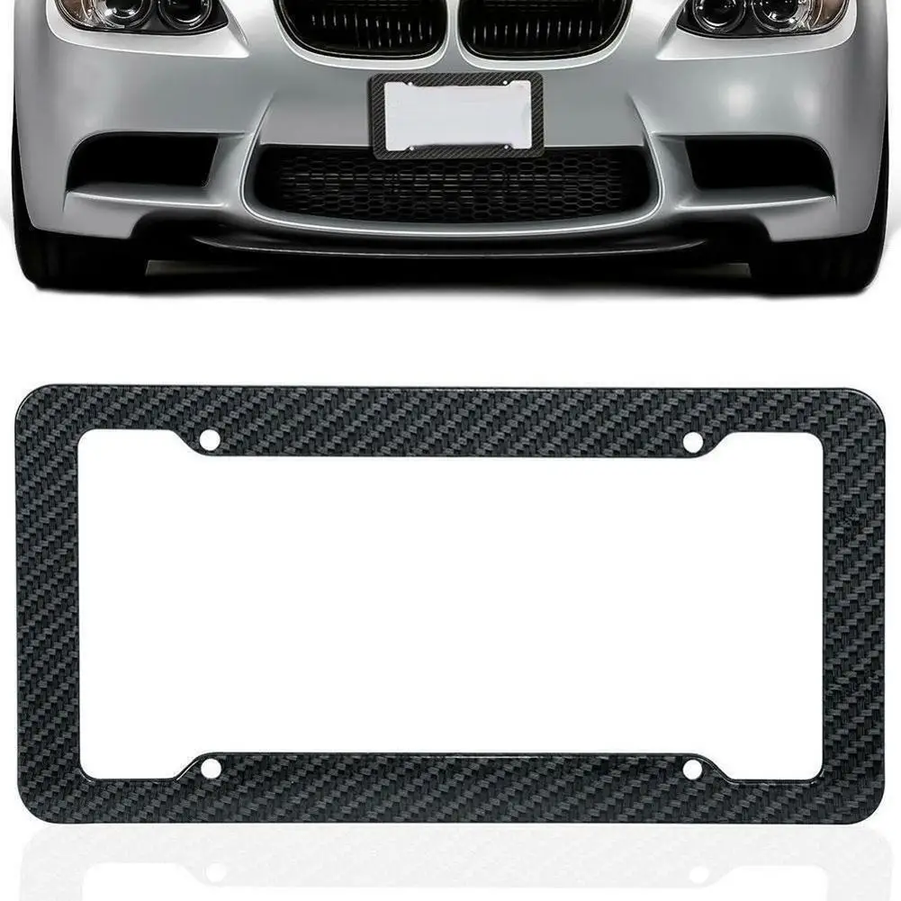 

Automobile Accessories ​License Plate License Plate Universal Size Carbon Fiber Cover Front Rear Plastic For Car