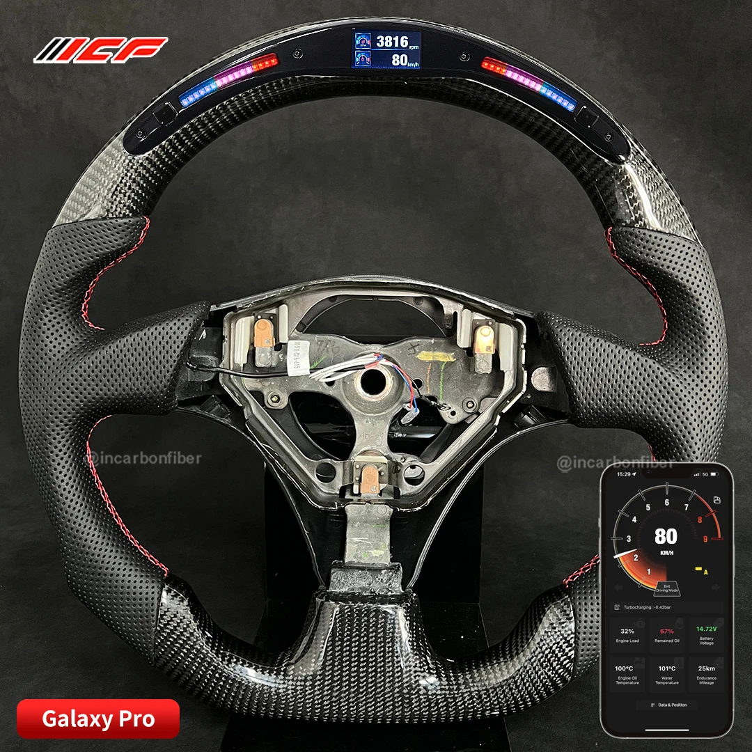 ICF 100% настоящее углеродное волокно светодиодный руль для Toyota Supra MR-2 Spyder Celica MK4