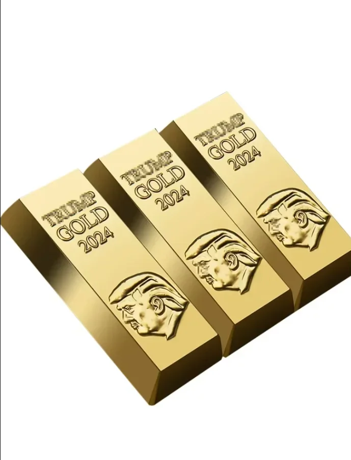 Золотой батончик Дональда Трампа 2024. Сохраняйте Америку. Памятная монета