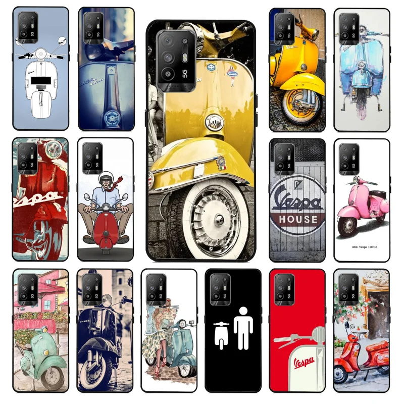 

Vespa Scooter Phone Case for OPPO A54 A74 A94 A53 A53S A9 A5 A15 A91 A95 A73 A31 A52 A93 A92