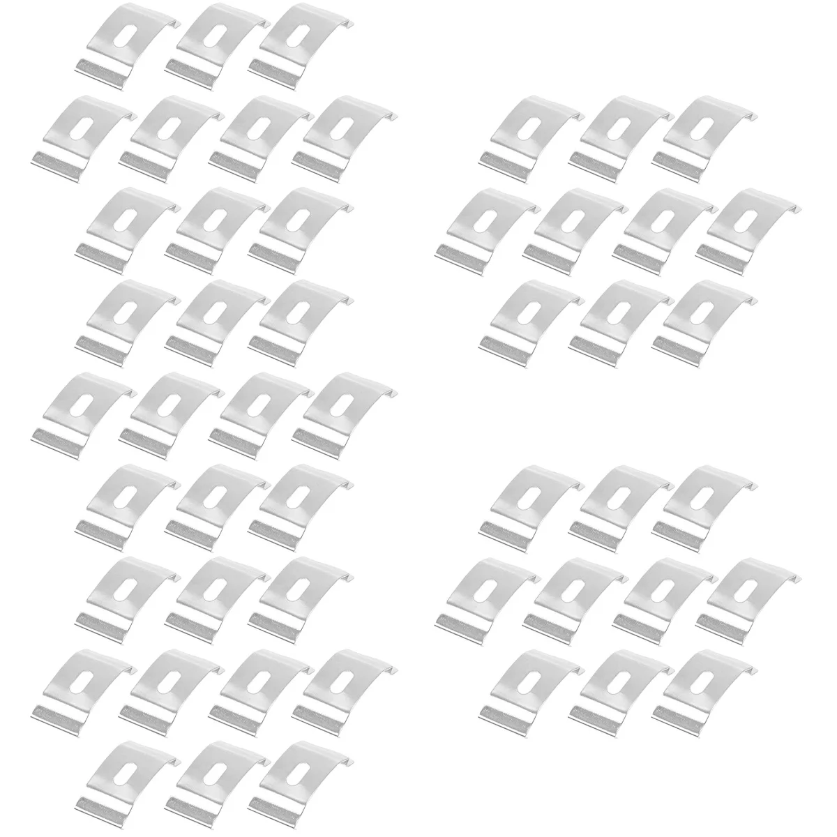 

50 pcs Household Vertical Vertical Curtain Accessories Curtain Bracket Support Louver Fixation Brackets Metal Louver Bracket
