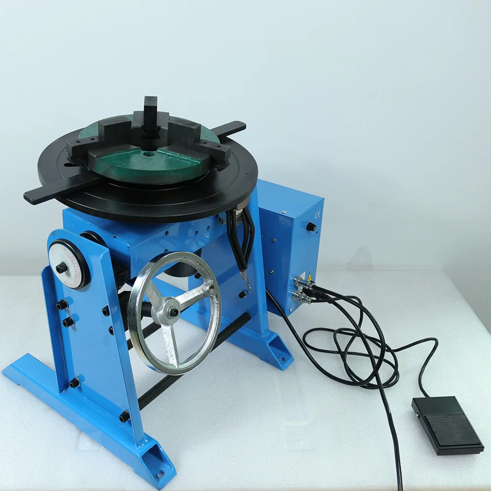 

HD-50 welding positioner for pipe welding with WP200 200mm manual chuck 50KG welding turntable