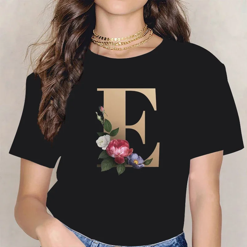 Женская футболка с коротким рукавом и круглым вырезом в стиле Харадзюку