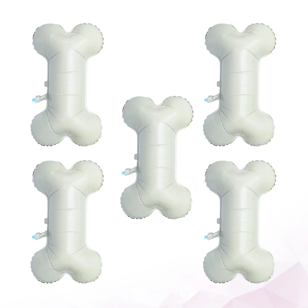 

5pcs Aluminum Foil Balloons Bone Shaped Mylar Balloon Party Favor Party Supplies for Bachelor Party (Beige)