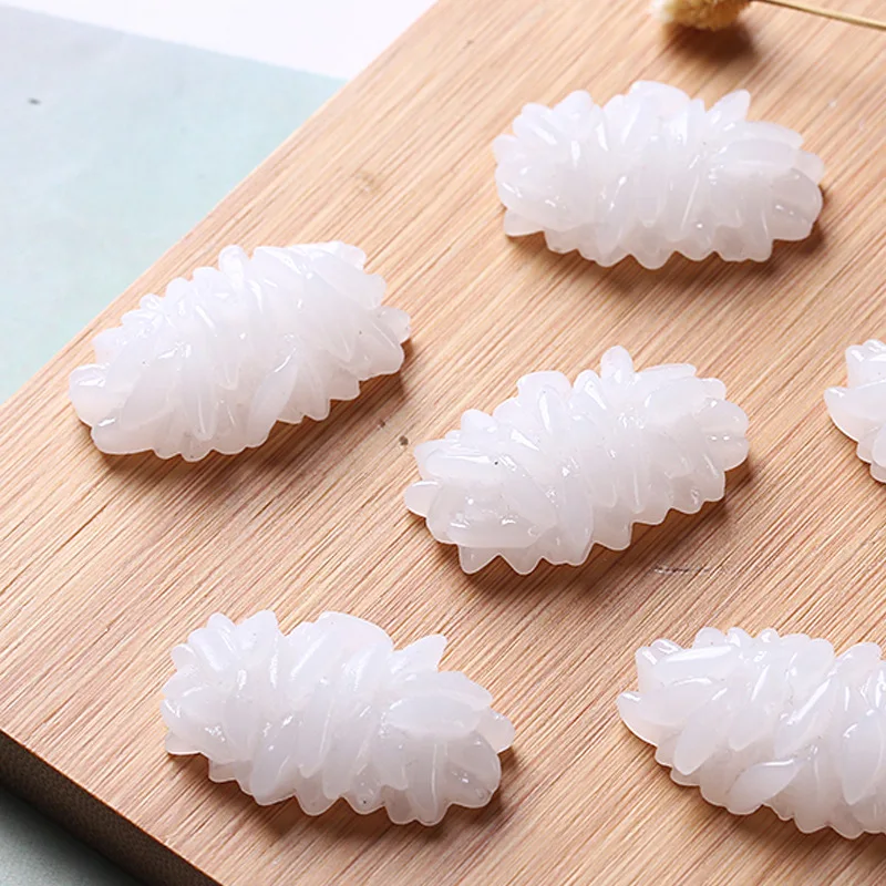 

Миниатюрная модель риса из смолы, модель для скрапбукинга «сделай сам», кухонные аксессуары для кукольного домика, 100 шт.