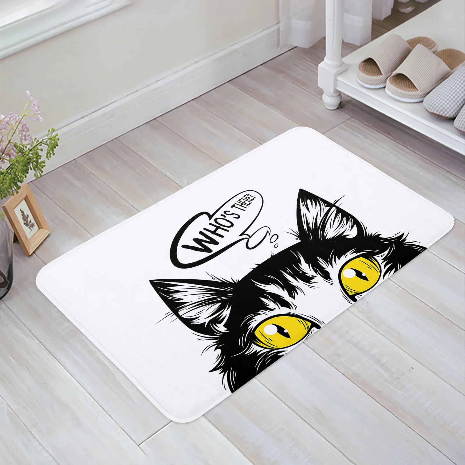 

Входной Придверный коврик с изображением животного, кошки, современный домашний кухонный коврик, напольный декоративный ковер для гостино...