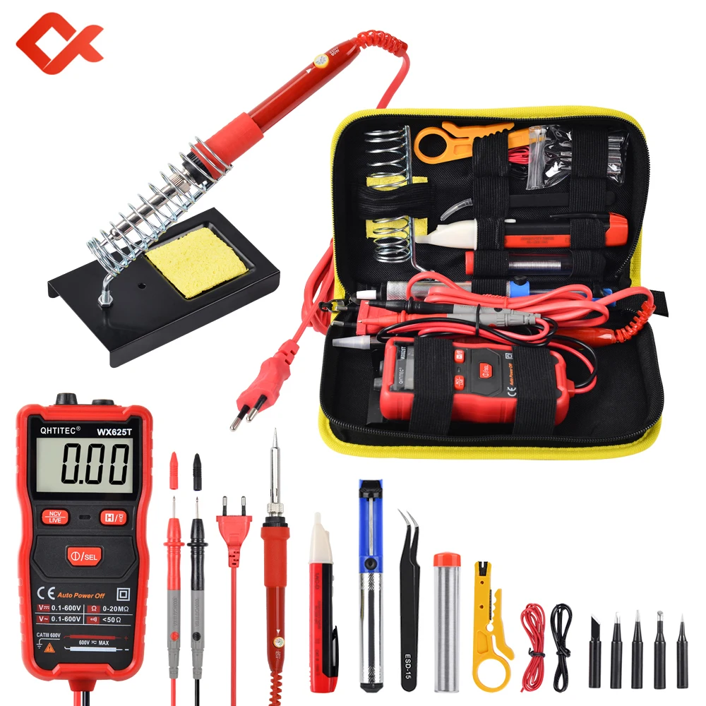 

Electronic Repair Tool Set Smart Mini Multimeter Auto Range NCV Digital Voltmeter Ohm Meter Electric Soldering iron Kits