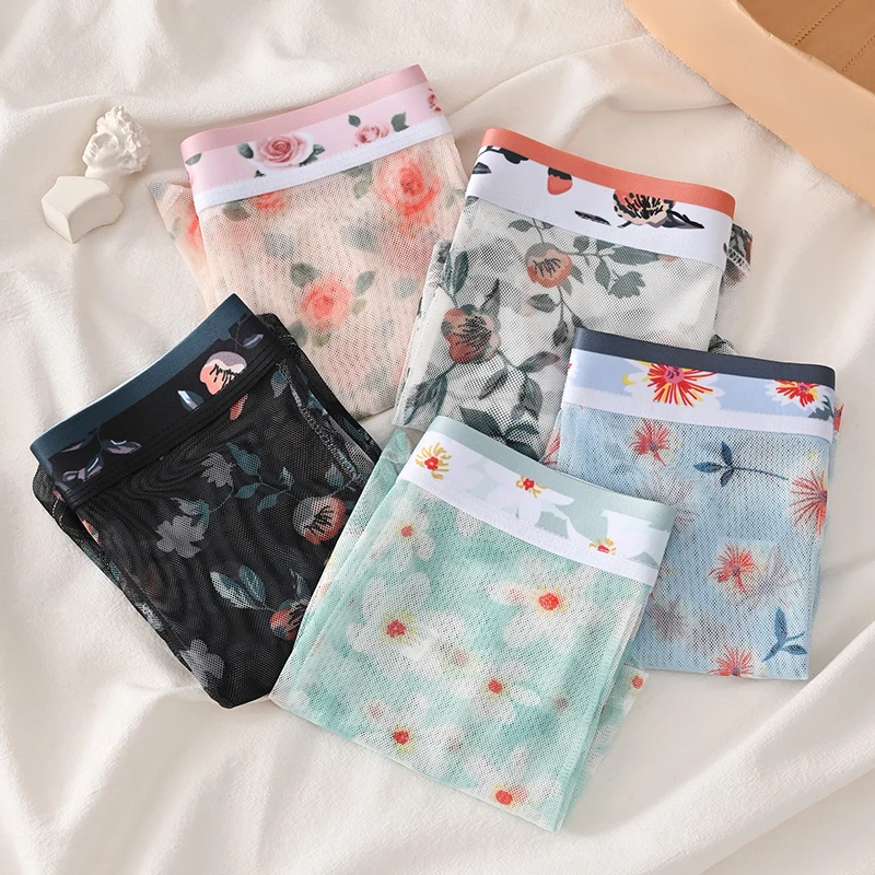 1 шт. мужские прозрачные трусы с принтом