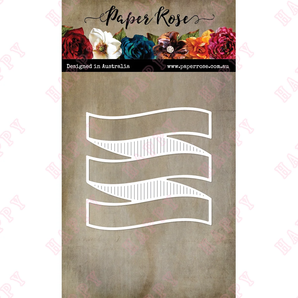 

2022 Hot New Triple Banner Metal Cutting Dies Scrapbook Diary Diy Paper Craft Decoration Embossing Template Greeting Card Molds