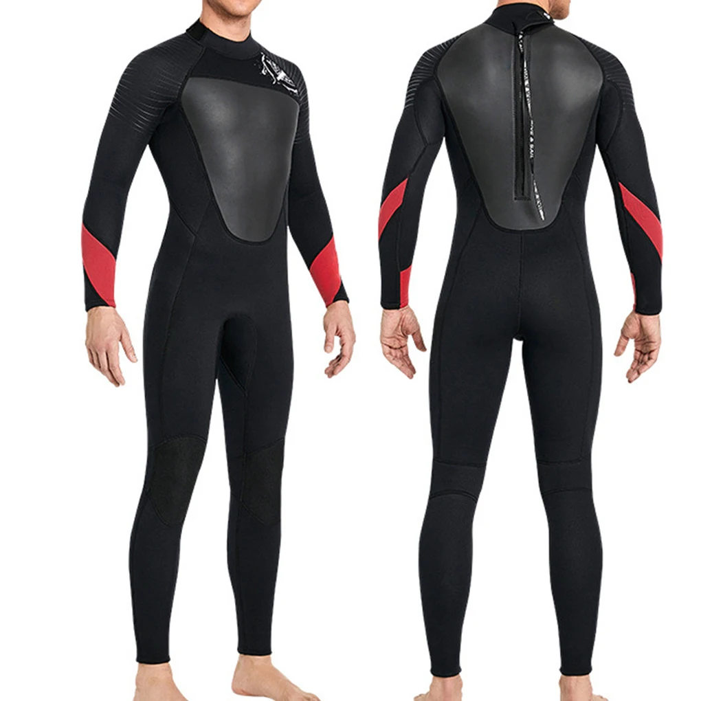 Diving Snorkelling Suit Portable Neoprene Warm Keeping Underwater Freediving Long Sleeve Wetsuit Woman Black XS