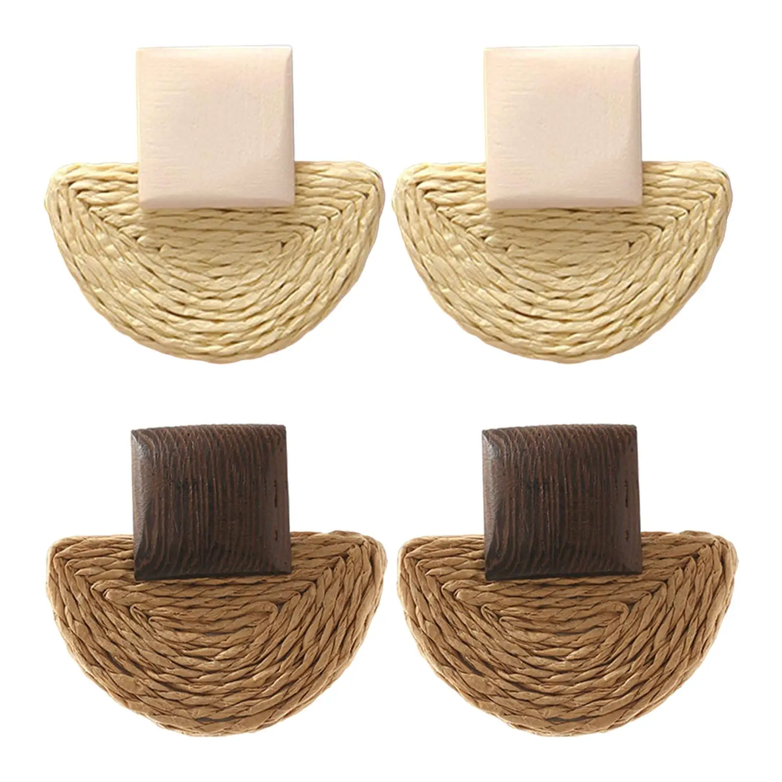 

Плетеные серьги из ротанга для вечерние ринки Рождества Девушки Женщины