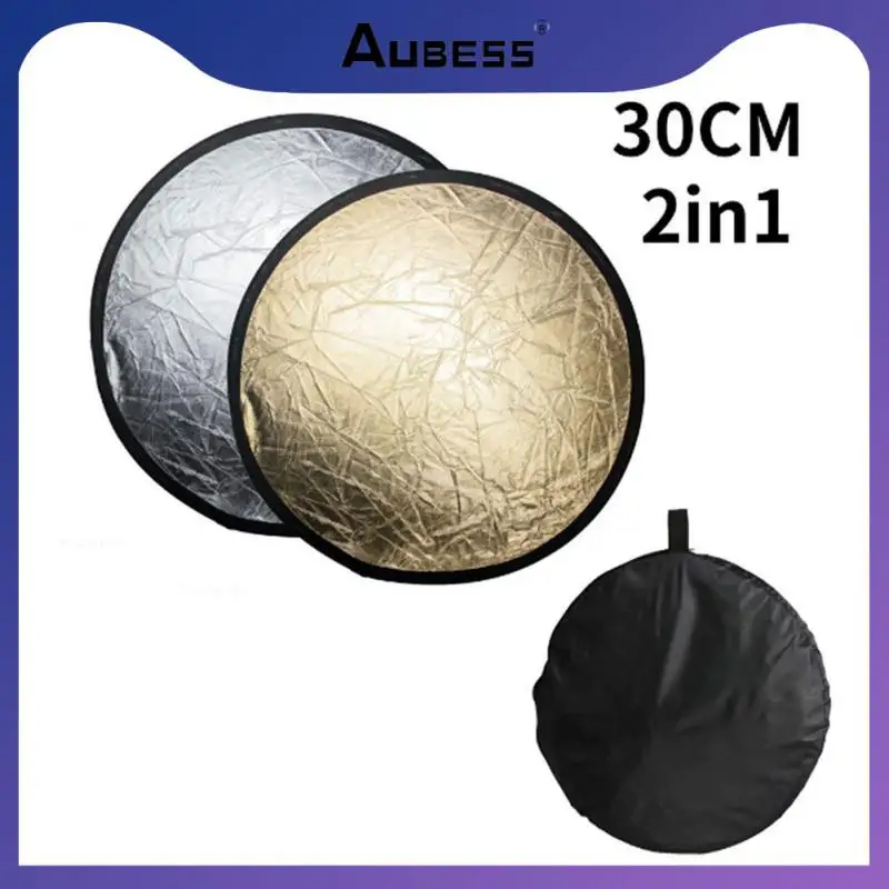 

Reflector 2 In 1 Handheld Light Plate Disc Portable Fill Light Board Suitable For Live Photography Studio Collapsible 30cm Round
