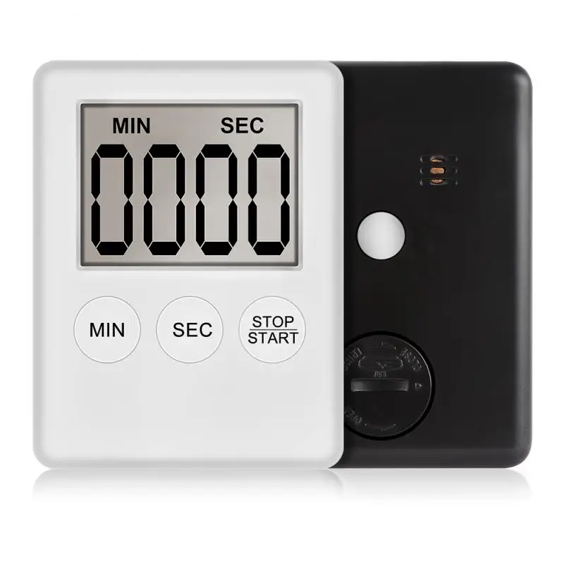 

Lcd Digital Screen Temporizador Cooking Baking Count Up Super Thin Cooking Countdown Alarm Large Display Magnet Stopwatch Clock