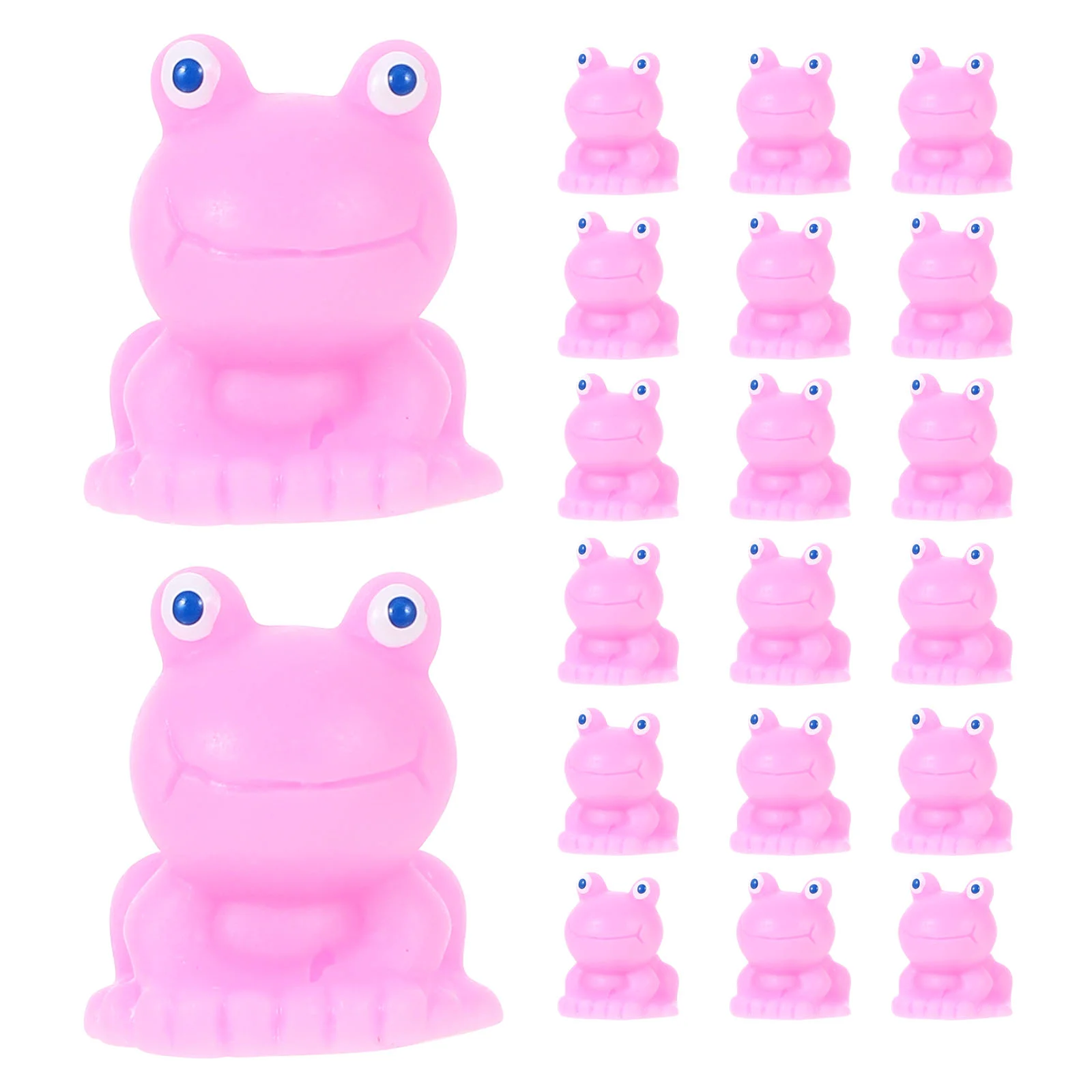 

20 Pcs Little Frog Ornament Decorations Miniature Animal Figurine Moss Sculpture Figurines Resin