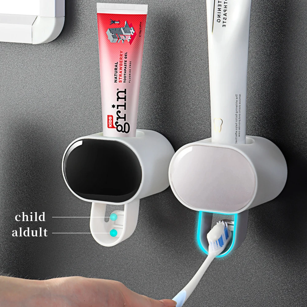 Bathroom accessories toothpaste squeezer Automatic toothpaste dispenser Wall Mount  Waterproof Dust-proof Toothbrush Holder