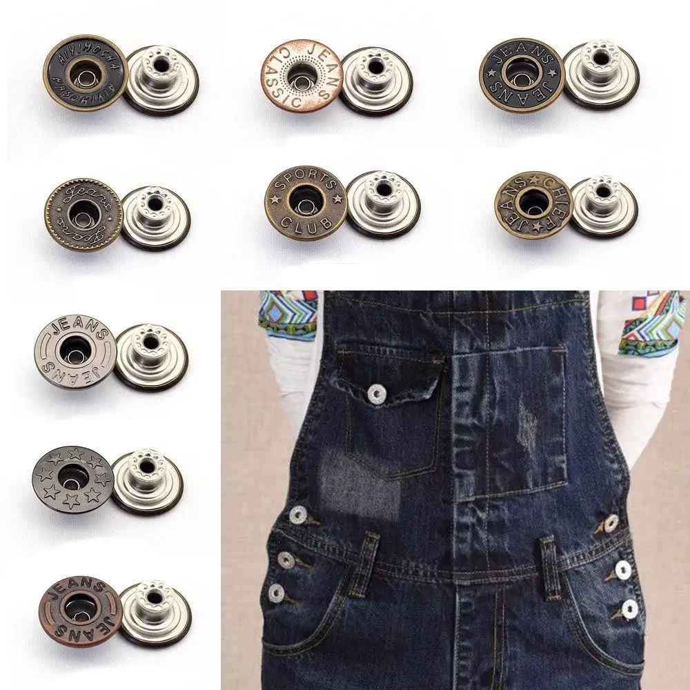 

Pregnant Removable No Sew Pants Tuck Waist Buttons For Jeans Bib Buckle Buttons Jean Button Pins