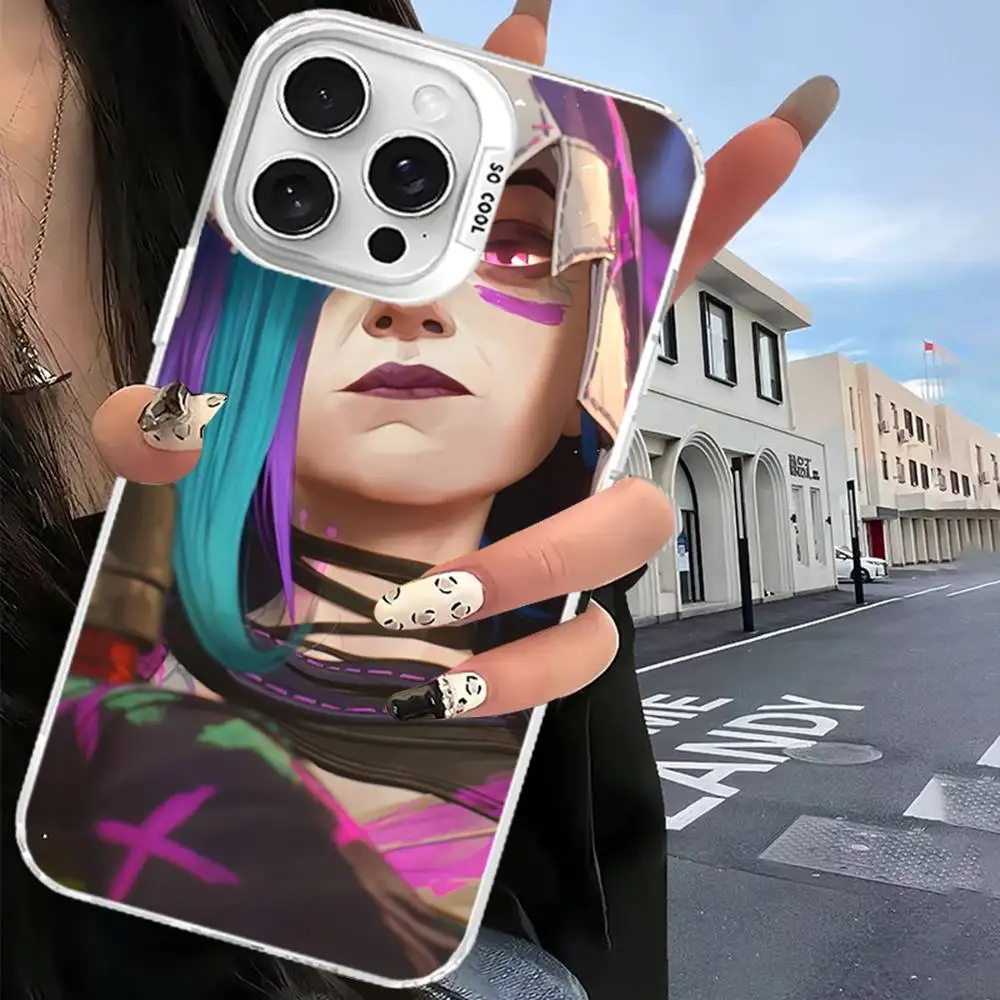 Фото Горячая крутая игра JinX для iPhone 17, 16, 15, 14, 13, 12, 11 Pro Max Plus, матовый цвет, задняя крышка для телефона №5