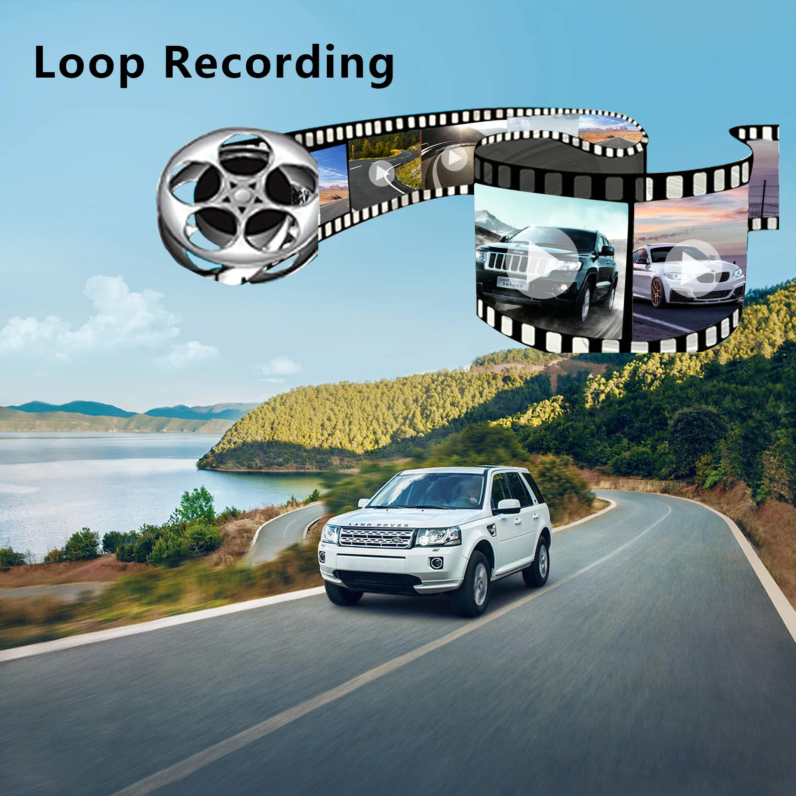 Видеорегистратор ADINKAM с тремя объективами для Carplay беспроводной сотовый телефон