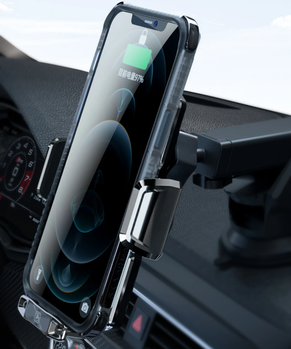 Car Wireless Charger for Samsung S21 S20 S10 Xiaomi iPhone 14 13 12 Magnetic USB Infrared Car Phone Holder Fast Charging Station