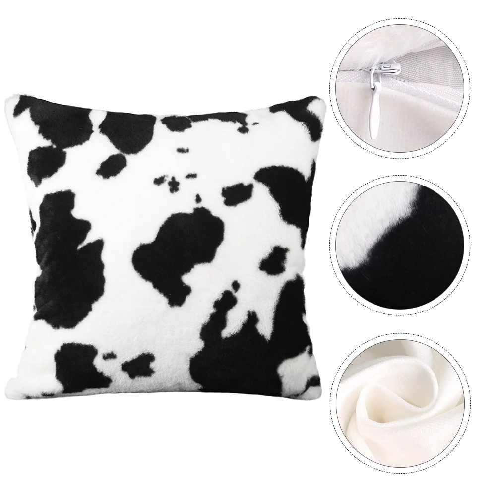 

Cow Plush Pillowcase Cushion Cover Protection Protector Sofa Couch Cusionshion Covers